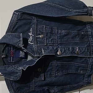 A   Boy s Fhat Farm jean jacket size 5 used in good cond